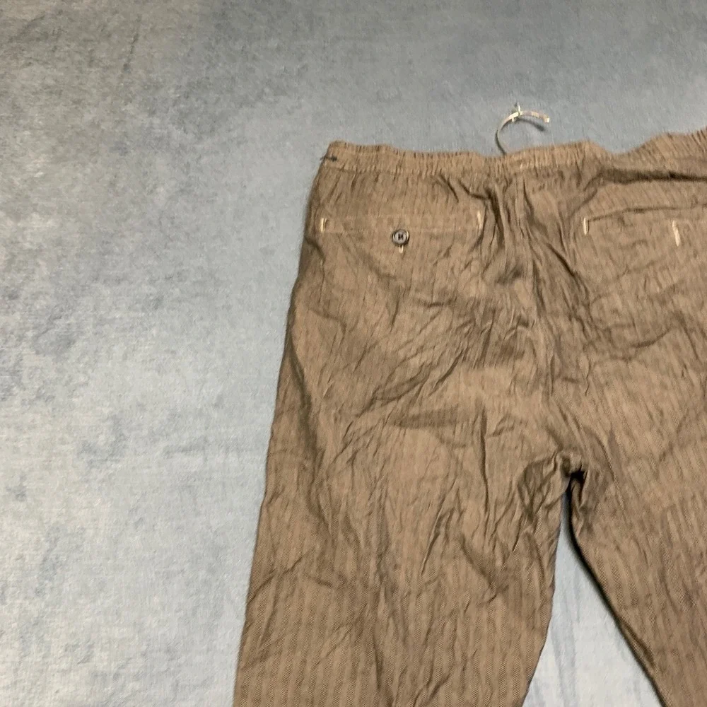 Abercrombie & Fitch Chino Pants Men Large Brown Herringbone Stretch Skinny Taper